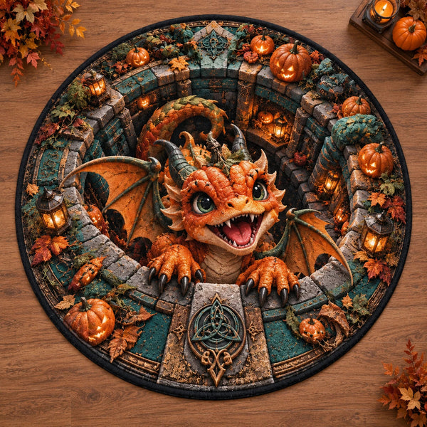 Hearth Guardian - An Autumn Dragon at the Center of the Floor - main