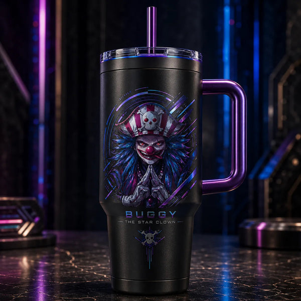 The Star Clown Smiles - Buggy Tumbler in Violet Chrome - main
