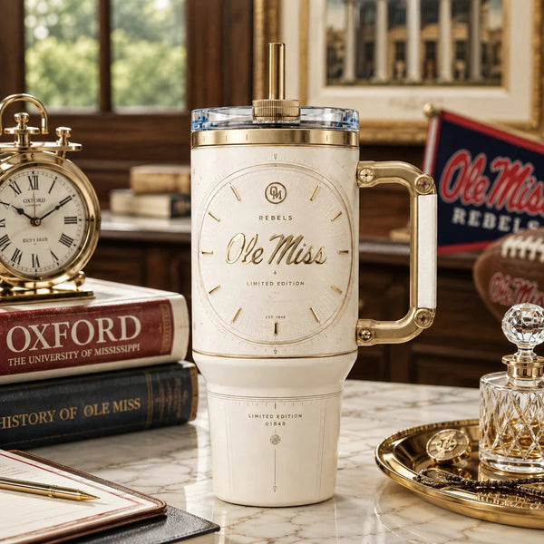MISS Ivory Dial - Collegiate Script on a Clockface Tumbler - main