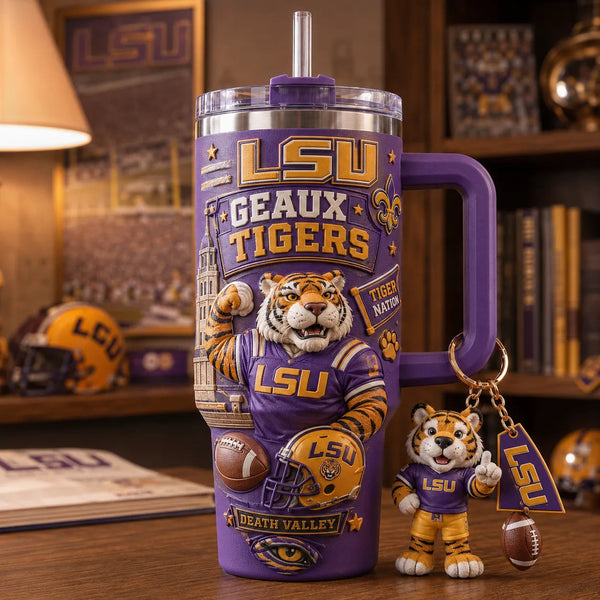 Geaux Tigers - LSU Purple and Gold Wraparound Tumbler - main