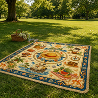 Straw Hat Meridian - Centered Compass Medallion Rug