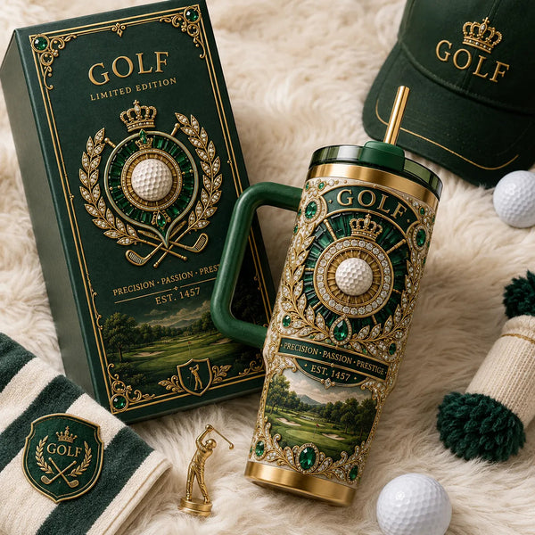 GOLF, Est. 1457 - Emerald and Gilt Heirloom Tumbler - main