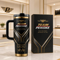 Built on Legacy - Penske Black and Gold Tumbler Graphic