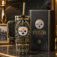 PIT Steel City Legacy - Ornamental Gold Relief Tumbler