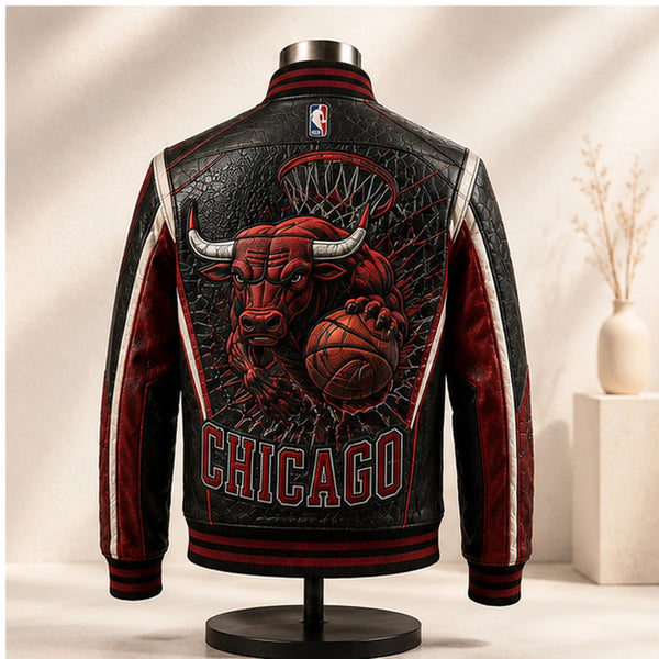 CHI Nightcourt - Red, Black and Bone Panel Jacket - main