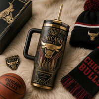CHI Deco Gold - Bull Crest and Skyline Tumbler