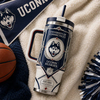 UCONN Heritage Crest - Navy and Ivory Wraparound Tumbler