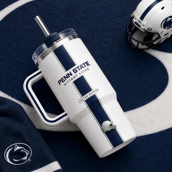 PSU Center Stripe - Navy and White Tumbler Composition - main