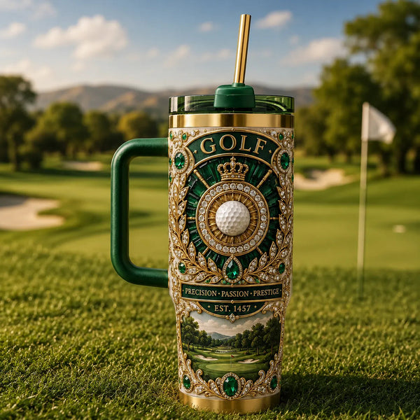 GOLF, Est. 1457 - Emerald and Gilt Heirloom Tumbler - main