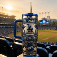 LAD Heritage - Blue and Gold Wraparound Tumbler Design