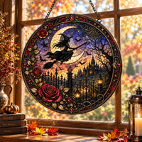 Midnight Passage - Moonlight, Roses and a Silhouette in Flight