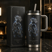 Storm Anatomy - Monochrome Lightning Warrior Tumbler