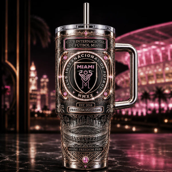 MIA Engraved in Rose Gold - Freedom To Dream Tumbler - main