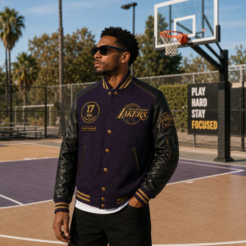 LAL Court Standard - Purple and Gold Varsity Silhouette