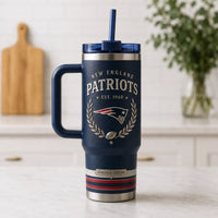 NE Heritage Crest - Navy Laurel Emblem Tumbler