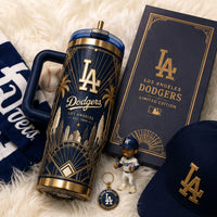 LAD Deco - Gold Linework and Midnight Blue Drinkware