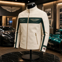 AM Silverstone - Cream and Green Racing Panel Jacket