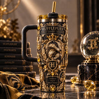 Gilded Loyalty - Hufflepuff Badger Crest Tumbler