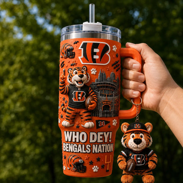 CIN Who Dey - Bengals Nation Wraparound Tumbler - main