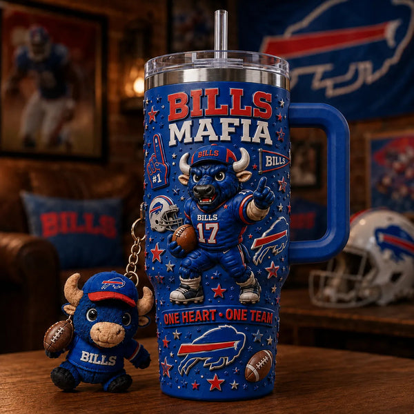 BUF Mafia - One Heart, One Team Wraparound Tumbler - main