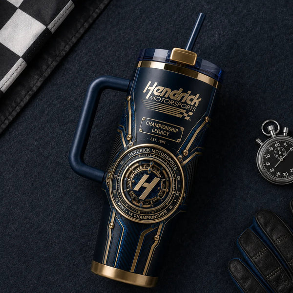 HMS Championship Legacy - Navy and Gold Wraparound Tumbler - main