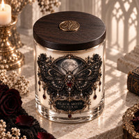 Black Moth Funeral - Gothic Moonlight Statement Candle