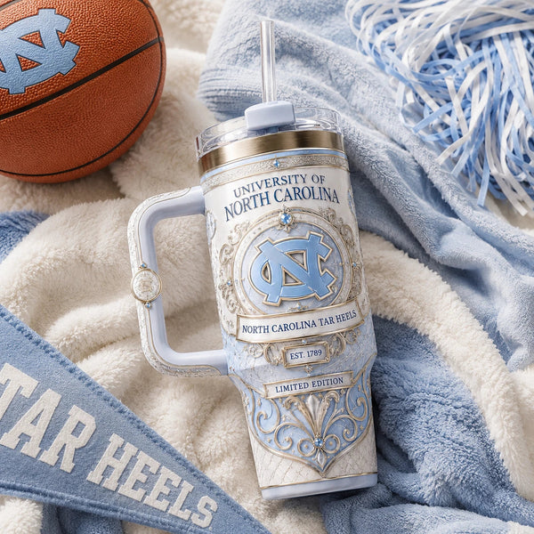 UNC - Interlocked Monogram in Porcelain and Pale Blue - main