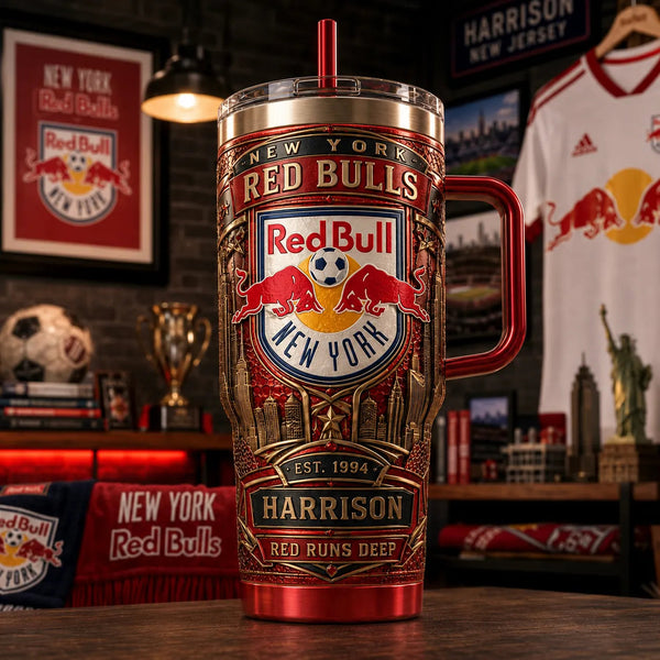 RBNY Heritage - Crest, Skyline and Gold Relief Tumbler - main