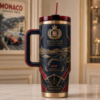 Harbour Lines - A Navy and Gold Study in Monaco Elegance