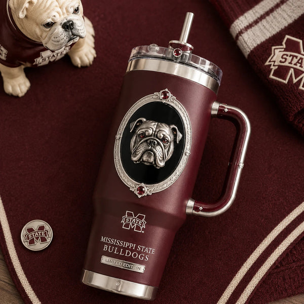 MSST Heritage - Bulldog Medallion Tumbler in Deep Maroon - main