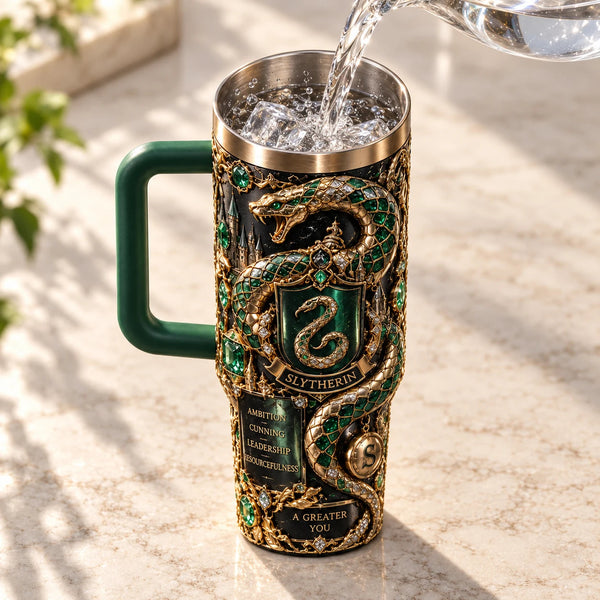 Ambition in Emerald and Gold - The Serpent Crest Tumbler - main
