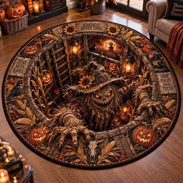 Harvest Never Ends - A Round Rug That Opens Into the Field - main