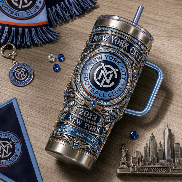 NYC Crest in Jeweled Relief - Heritage Tumbler - main