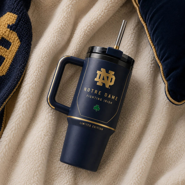 ND Monogram - Navy and Gold Collegiate Tumbler - main
