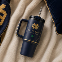 ND Monogram - Navy and Gold Collegiate Tumbler