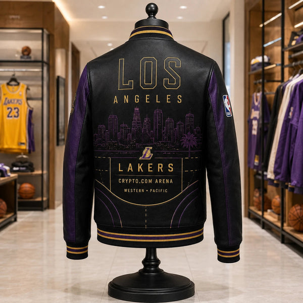 LAL Purple and Gold - Vertical Lettering Statement Jacket - main