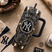 NYY Regalia - Jeweled Crest and Bronx Bombers Banner