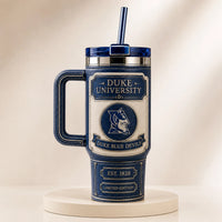 DUKE Heritage Crest - Navy and Cream Tumbler Composition