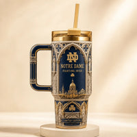 ND Gothic Arches - Navy and Gold Tumbler