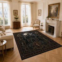 Moonlit Keep - Heraldic Gothic Statement Rug
