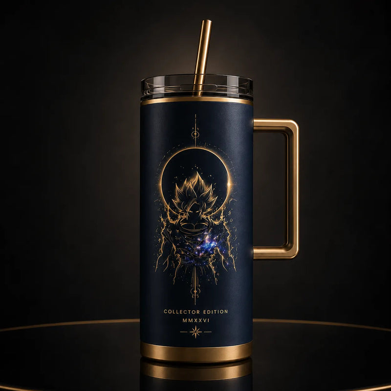 Eclipse Line - Goku in Gold Ink and Nebula Blue