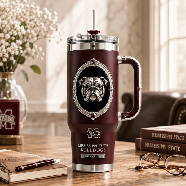MSST Heritage - Bulldog Medallion Tumbler in Deep Maroon - main