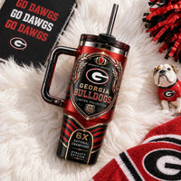 UGA Heritage Crest - Crimson and Black Tumbler Composition