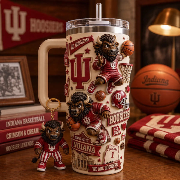 IU Crimson Court - Dynamic Mascot Wraparound Tumbler - main