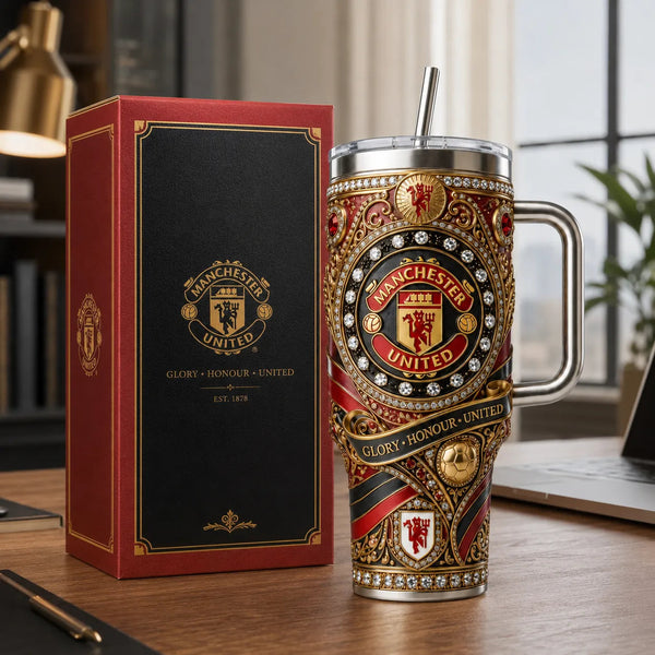 MUN Heraldic Ornament - Crimson and Gold Tumbler - main