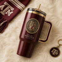 TAMU Seal - Maroon and Gold Crest Tumbler