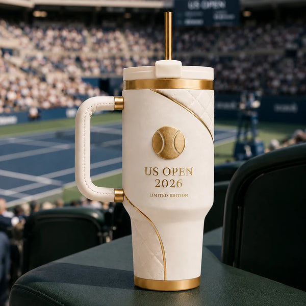 Center Court Elegance - UO 2026 Gold Tennis Tumbler - main