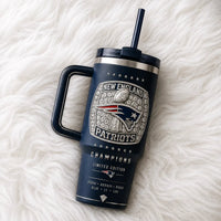 NE - Championship Ring Emblem Tumbler in Midnight Navy