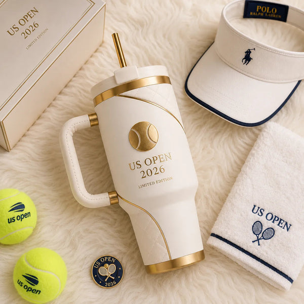 Center Court Elegance - UO 2026 Gold Tennis Tumbler - main