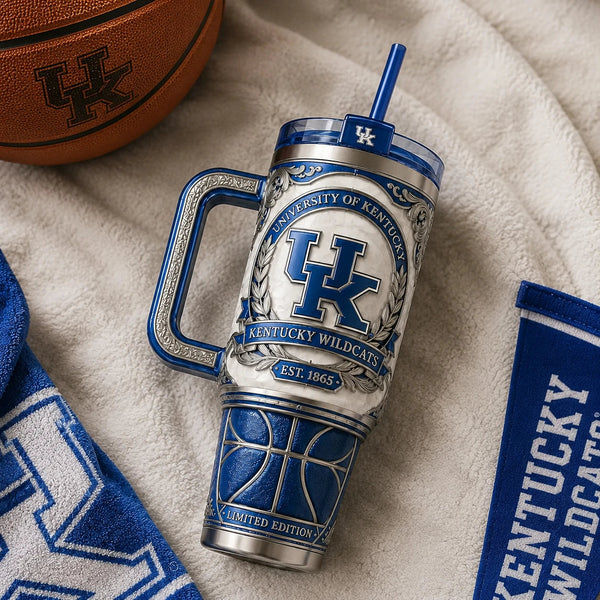 UK Heritage Crest - Cobalt and Silver Tumbler Composition - main